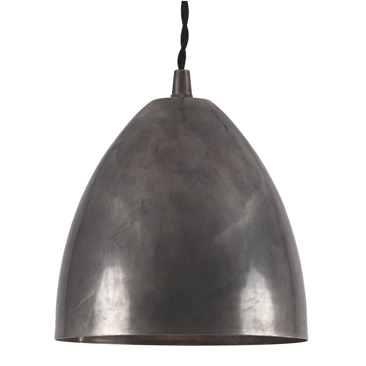 Bild 9: Antik patiniert, silbern Elegante, kleine Pendelleuchte aus Messing: Antik patiniert, silbern
