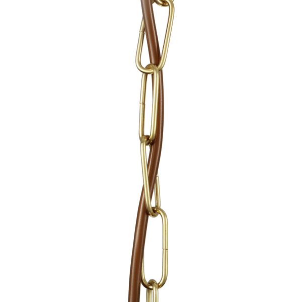 Klassische Kugel-Hängeleuchten mit opaler Glaskugel und Kette, Ø 20 – 40 cm: Die Kette mit Kabel, Ausführung: Messing poliert