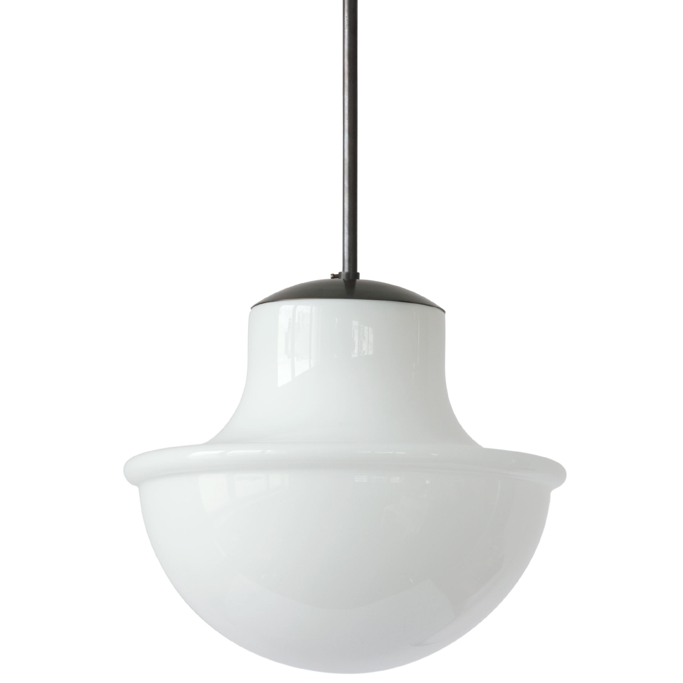 Art Nouveau Pendant Lamp with Unusual Opal Glass Shade Art Nouveau Pendant Lamp with Unusual Opal Glass Shade