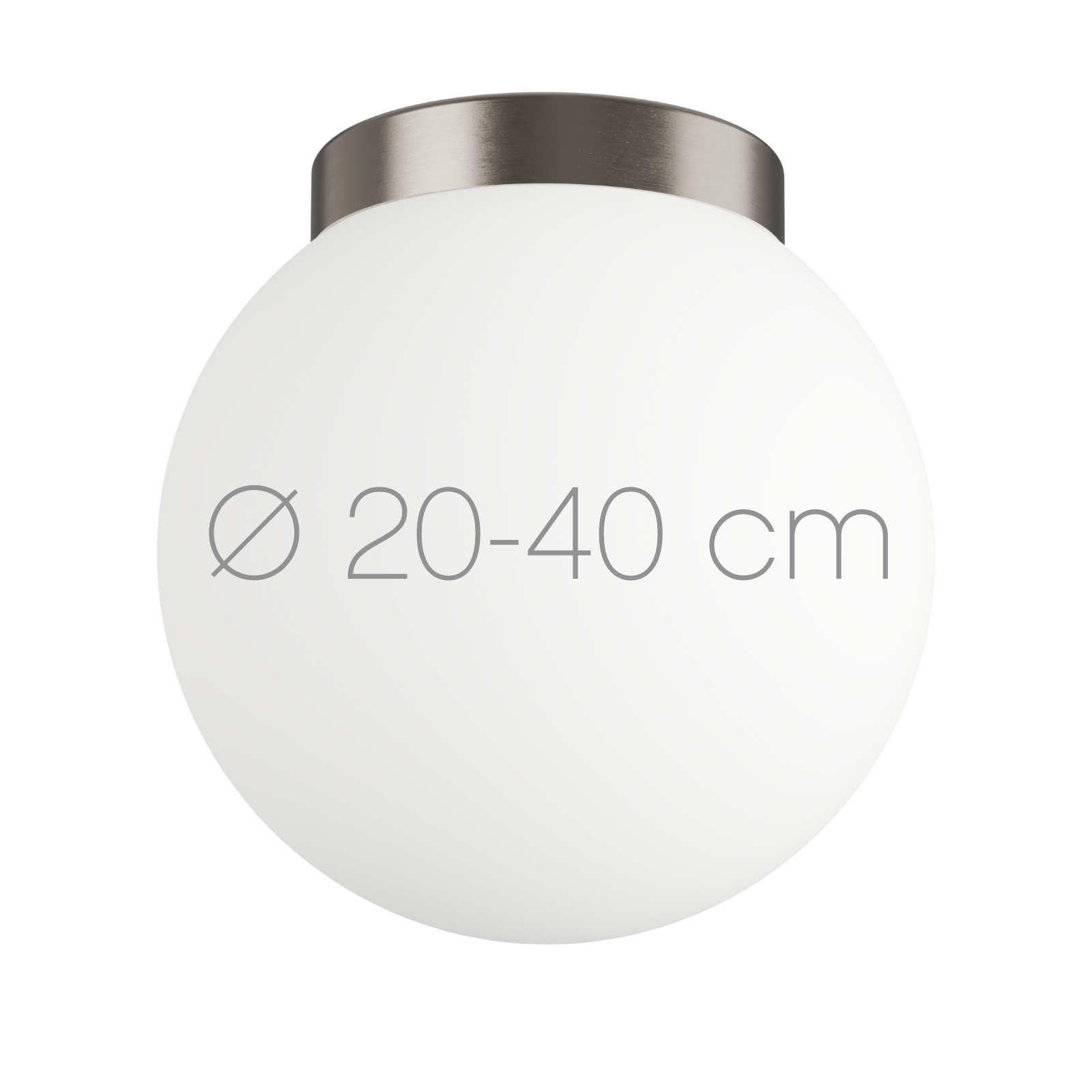 Klassische Kugel-Deckenleuchte SPHERA für Flur oder Bad, IP65, Ø 20–40 cm