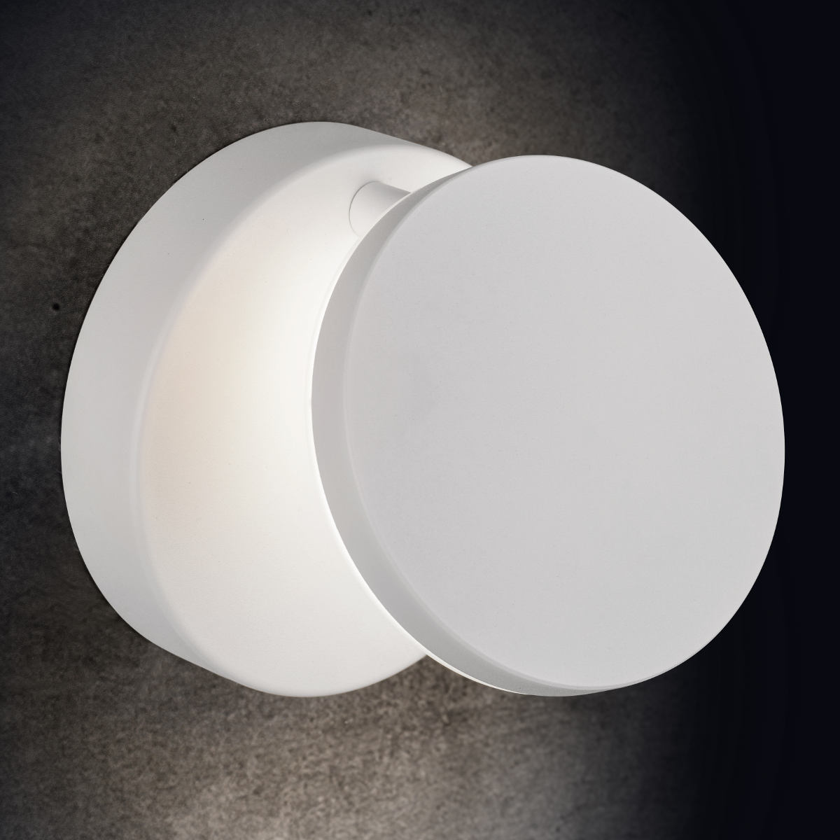 Einstellbare, minimalistische LED-Wandleuchte PLANO, mit Dimmer: Ausführung weiß Struktur, ohne Tastdimmer