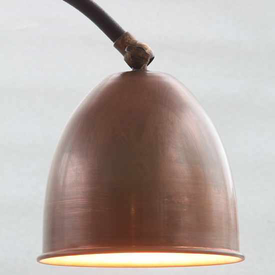 GARDE Stehlampe mit kleinem Kupferschirm: Kleiner Kupferschirm (Ø 12 cm)