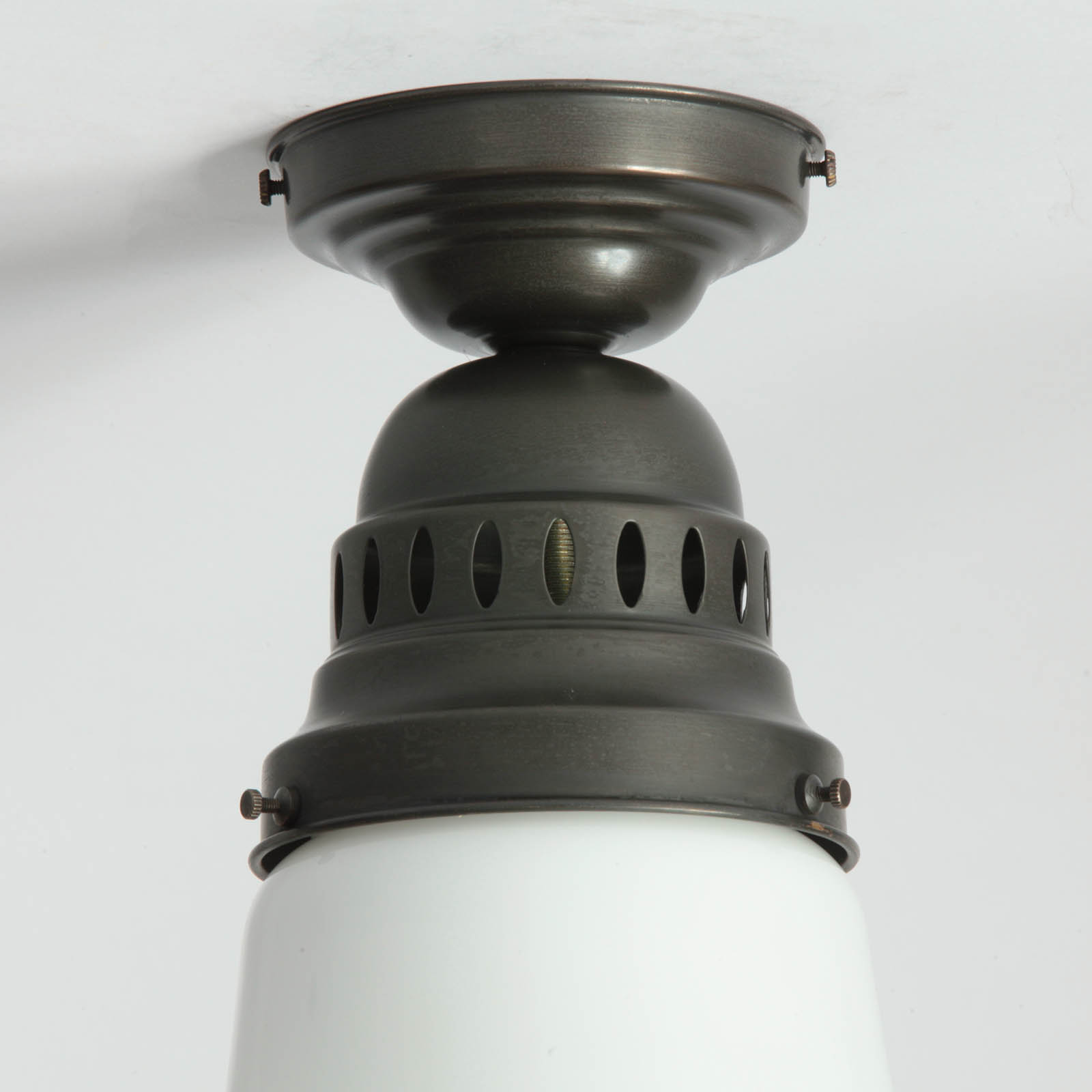Luzette Ceiling Light Ø 30 cm: dunkelbraun handpatiniert (brüniert) 