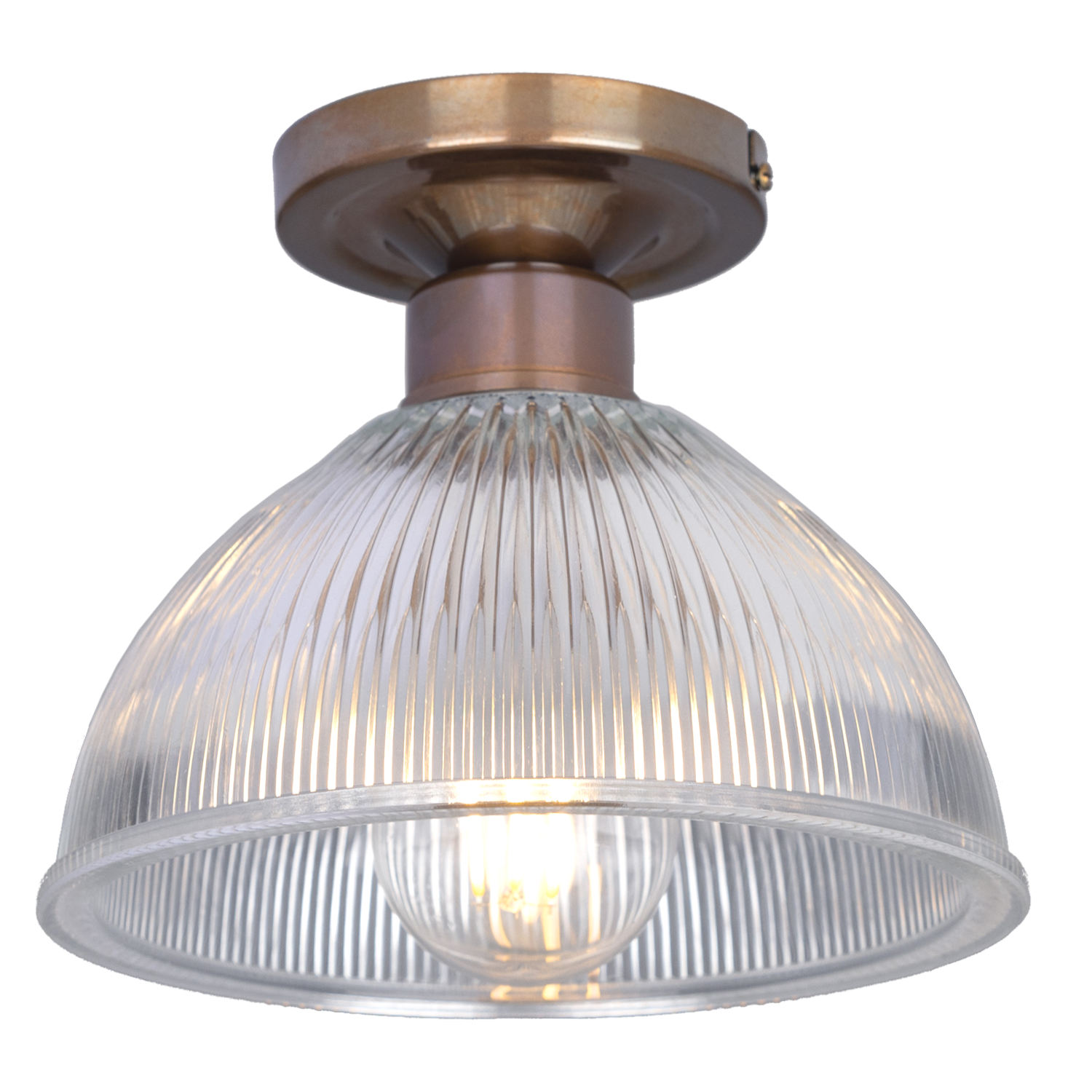 Kleine Deckenlampe mit prismatischem Glasschirmchen Ø 21 cm Kleine Deckenlampe mit prismatischem Glasschirmchen Ø 21 cm