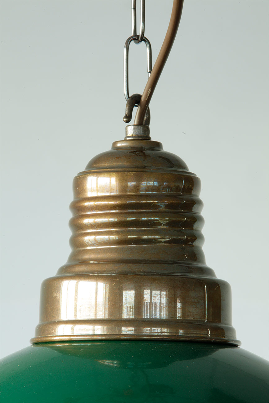 Nostalgische Fabriklampe mit Kettenaufhängung, Bild 4