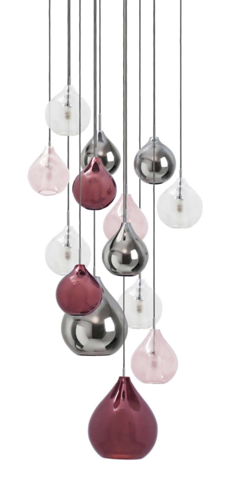 CIRCÉ Cascade Glass Pendant Light from France: There are many other glass options available – please contact us
