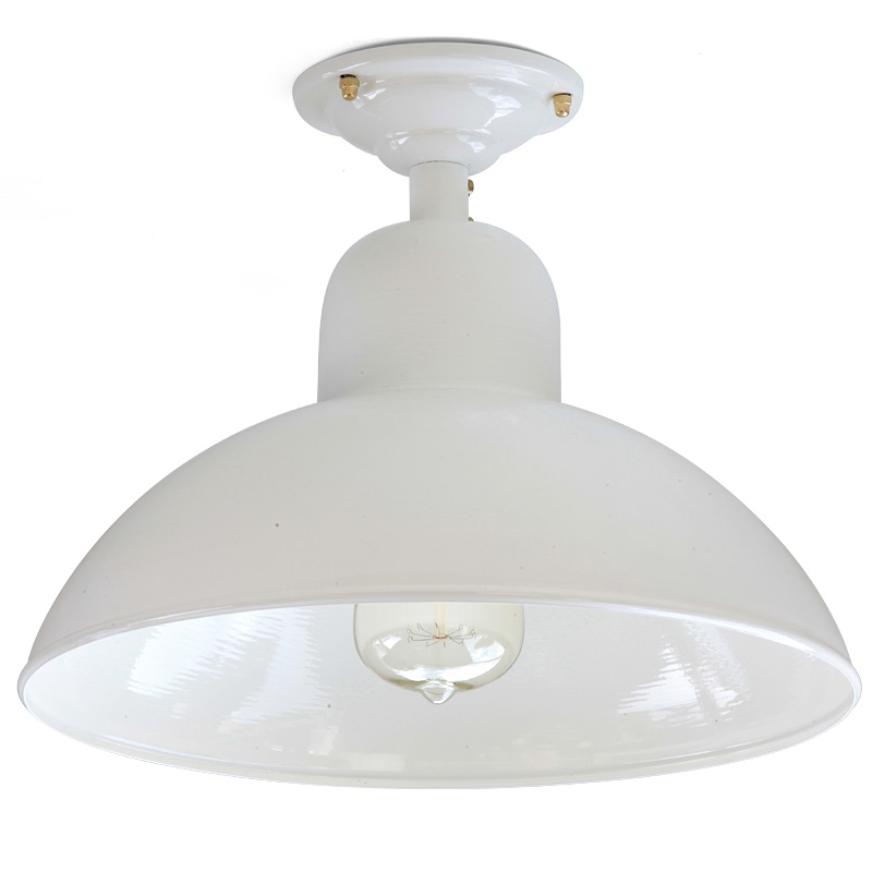 White ceiling light made of sheet steel SOLINGEN