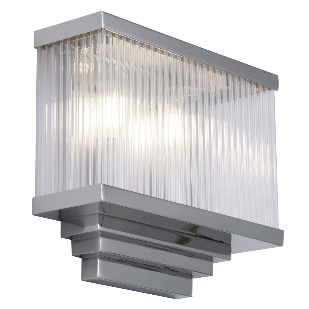 Kleine Art Déco-Wandleuchte mit eingelegten Kristall-Stäbchen, Bild 6 Kleine Art Déco-Wandleuchte mit eingelegten Kristall-Stäbchen, Bild 6