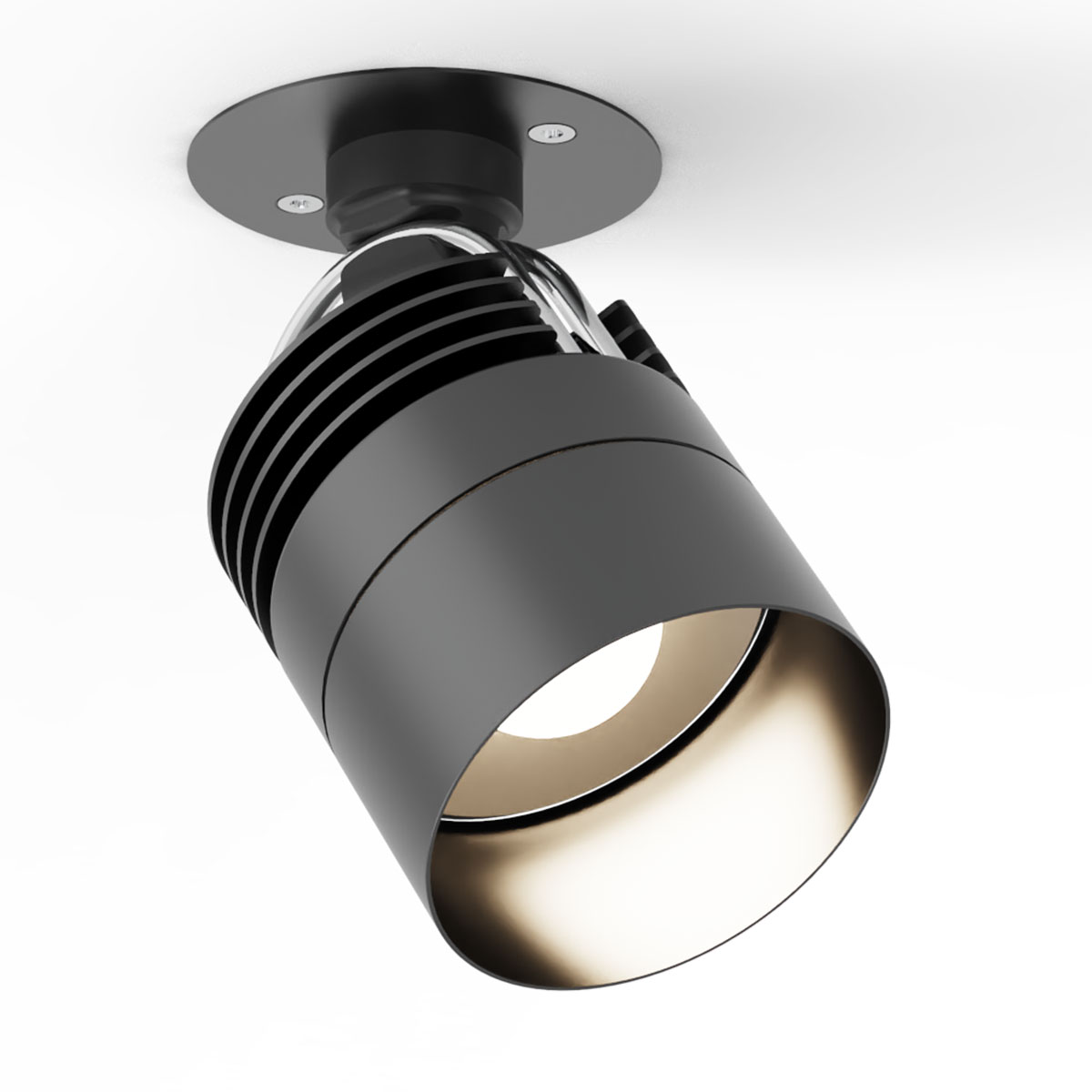 Bild 11: Schwarz mit Blende MOD Recessed Deckenspot – Modulares Strahlersystem: Schwarz mit Blende