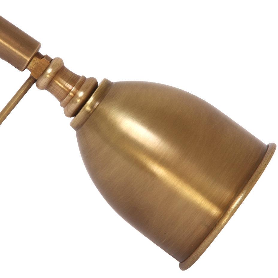 Bild 11: 12 Messing patiniert Nostalgischer, einstellbarer Wandstrahler mit Gelenk-Armen: 12 Messing patiniert