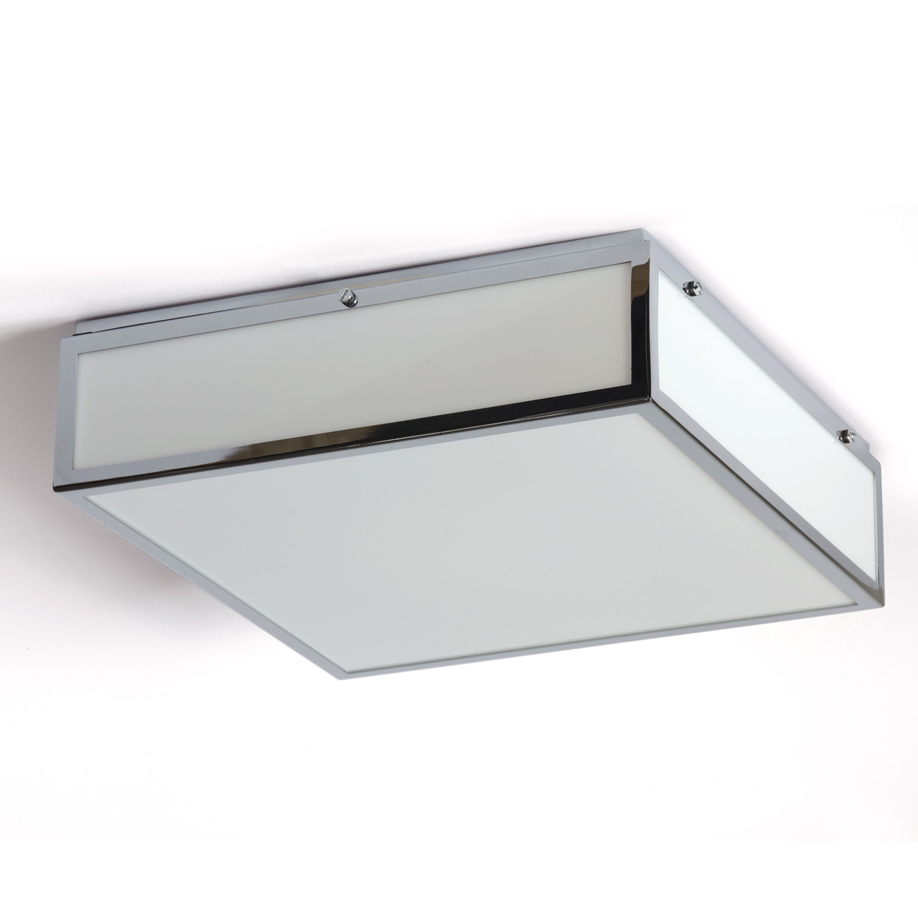 IP44 LED Quadratische Deckenleuchte für das Badezimmer 30 cm: Die perfekte Badleuchte: Quadratische Deckenleuchte in Chrom