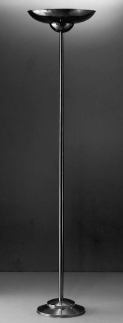 Large Art Deco torchiere with brass bowl shade Ø 41.5 cm Large Art Deco torchiere with brass bowl shade Ø 41.5 cm