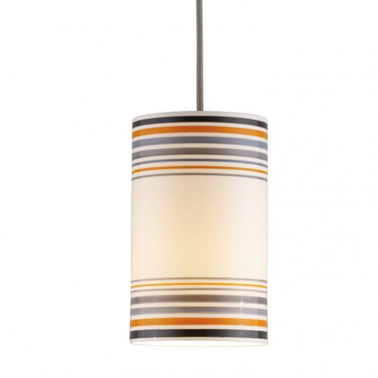 Gestreifte Pendellampe aus Porzellan MAY Size 2, blau oder orange, Bild 4 Gestreifte Pendellampe aus Porzellan MAY Size 2, blau oder orange, Bild 4