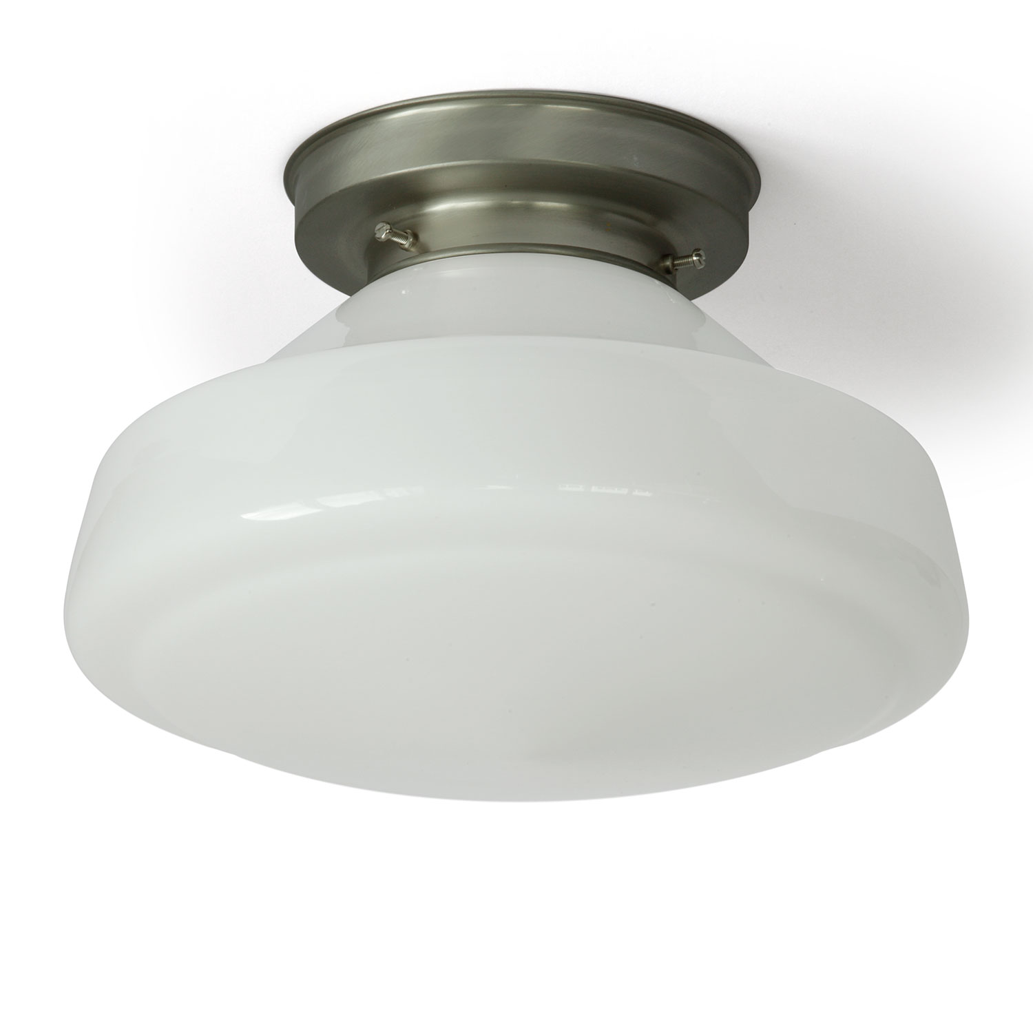 Deckenleuchte im Stil der 30er Jahre mit Opalglasschirm Ø 30 cm Deckenleuchte im Stil der 30er Jahre mit Opalglasschirm Ø 30 cm