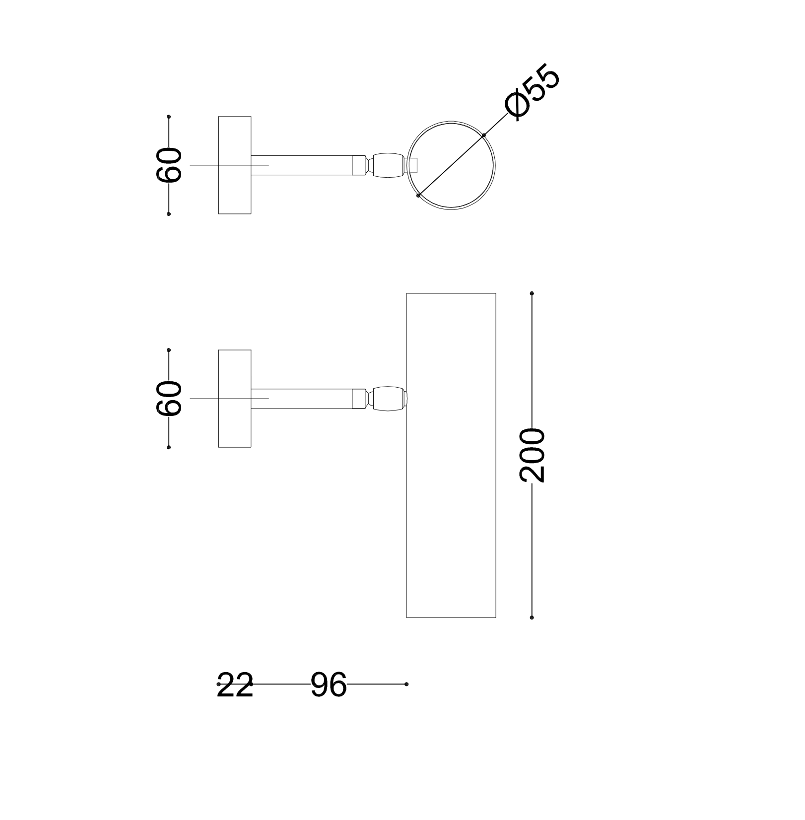 Brass Articulated Wall Spotlight KYLE, Fig. 6