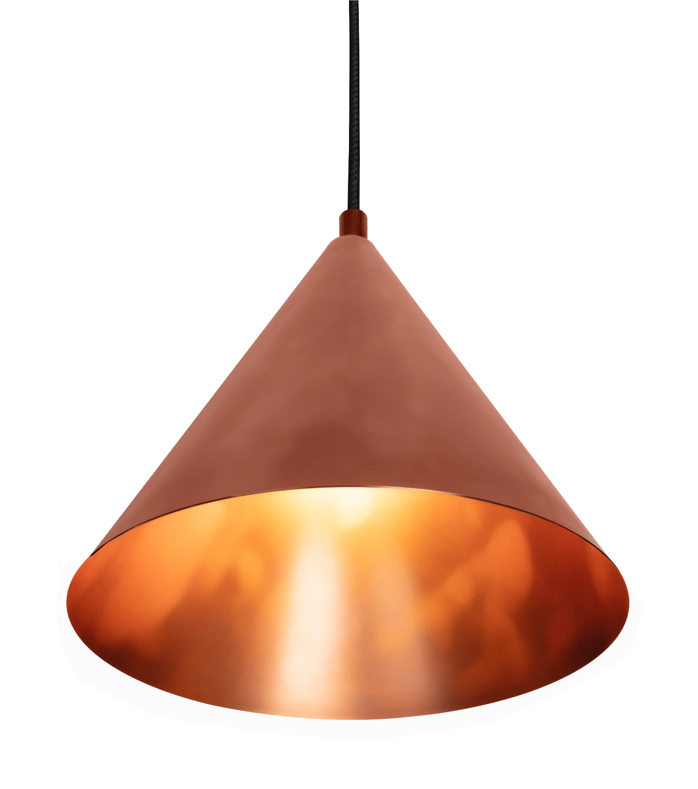 Cone-Shaped Pendant Light TRATTEN made of Copper and Brass, Fig. 8 Cone-Shaped Pendant Light TRATTEN made of Copper and Brass, Fig. 8