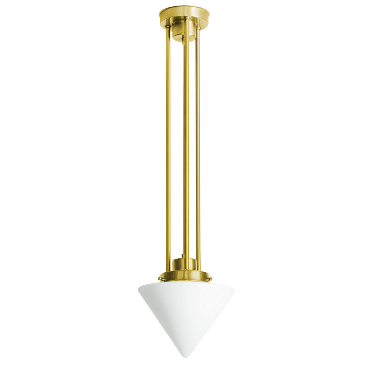 Mehrrohr-Pendelleuchte mit Spitzkegel-Opalglas Mehrrohr-Pendelleuchte mit Spitzkegel-Opalglas