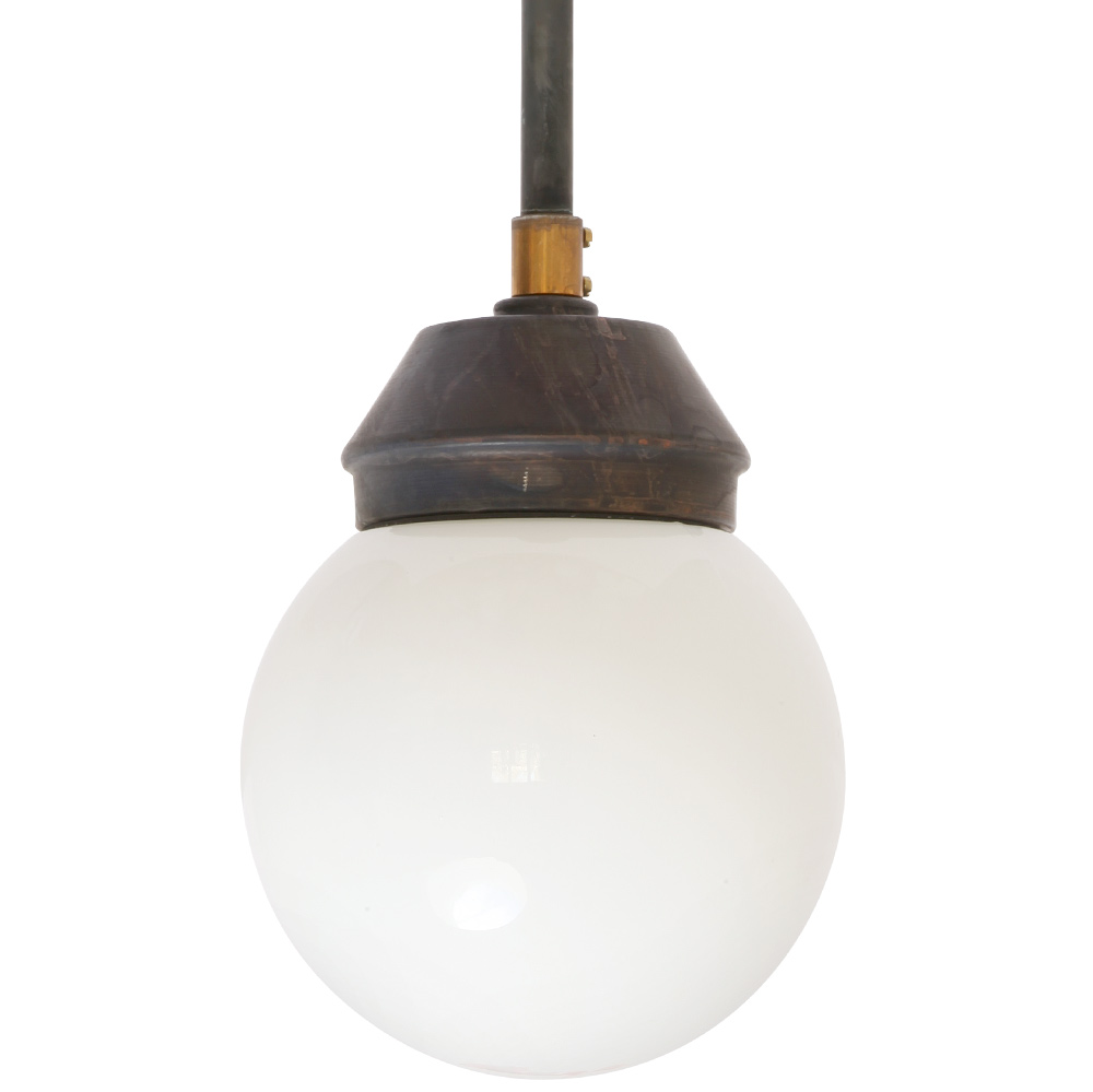 BH KUGEL Minimalistische Stab-Pendelleuchte, Kupfer patiniert BH KUGEL Minimalistische Stab-Pendelleuchte, Kupfer patiniert