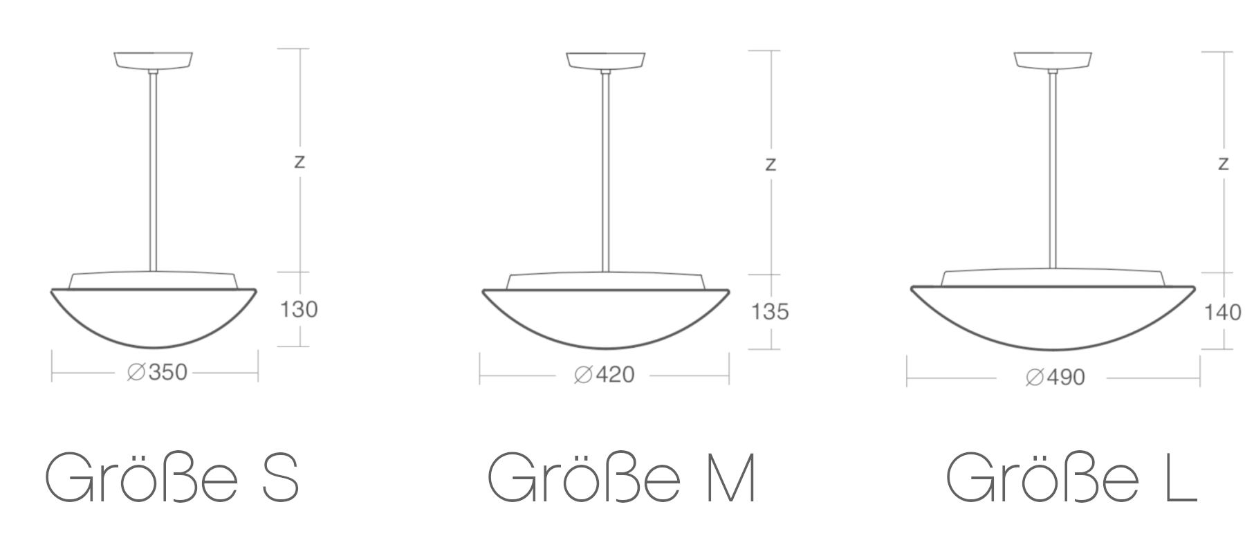 Stab-Pendelleuchte AURORA mit flach gewölbtem Opalglas-Schirm, Bild 8 Stab-Pendelleuchte AURORA mit flach gewölbtem Opalglas-Schirm, Bild 8