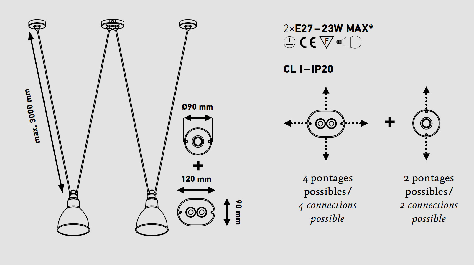 Flexible Pendelleuchten-Kombination mit Trapez Les Acrobates N° 324, Bild 11 Flexible Pendelleuchten-Kombination mit Trapez Les Acrobates N° 324, Bild 11