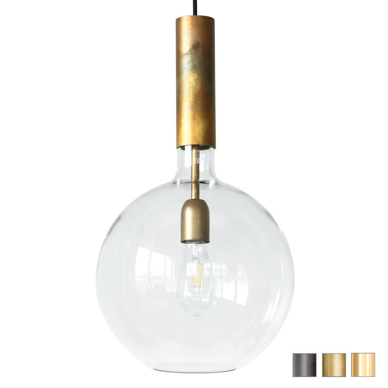 Exklusive Design-Kugelleuchte aus Glas und Messing ROSALIA Exklusive Design-Kugelleuchte aus Glas und Messing ROSALIA