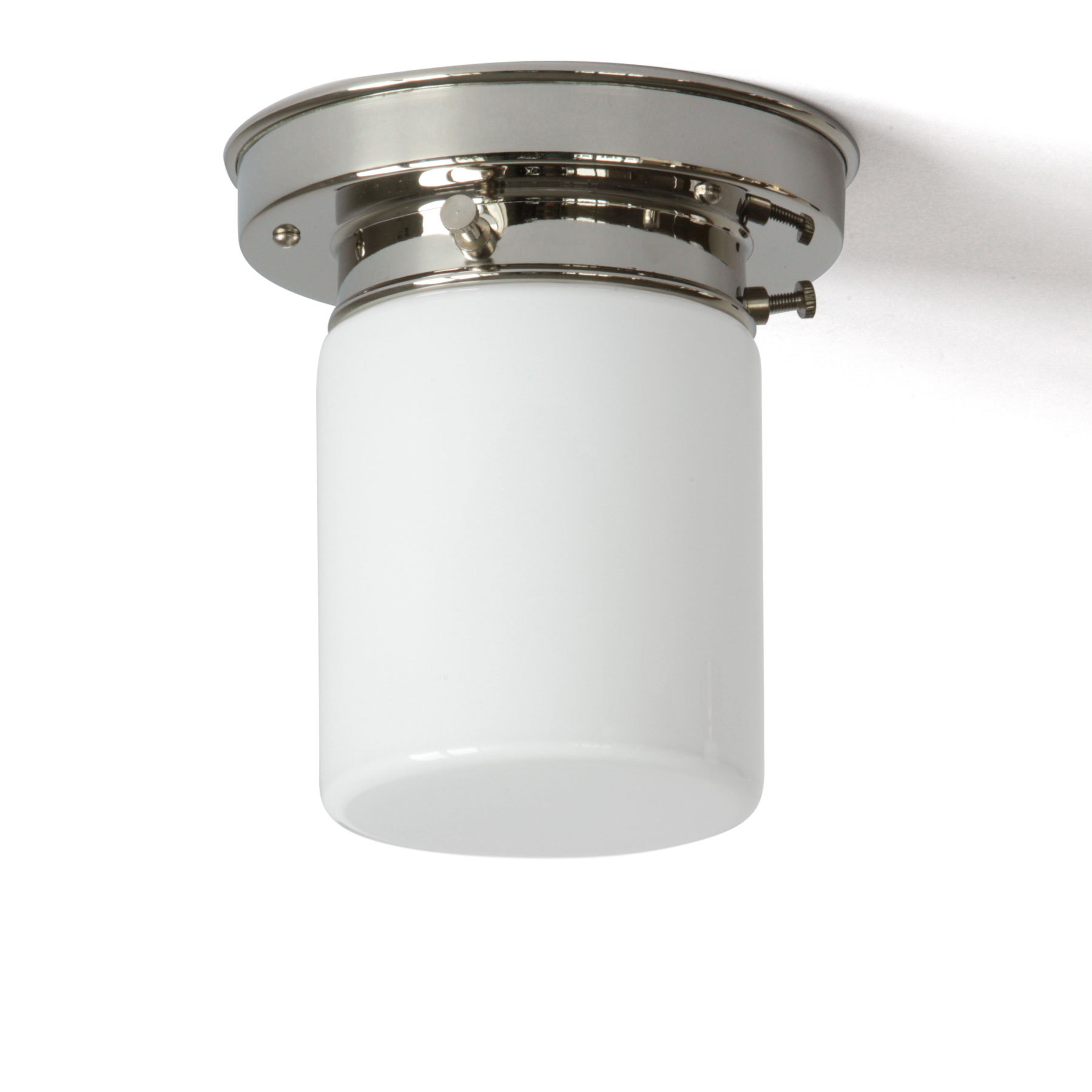 Sehr kleine Deckenleuchte mit Zylinder-Opalglas, Ø 9 cm