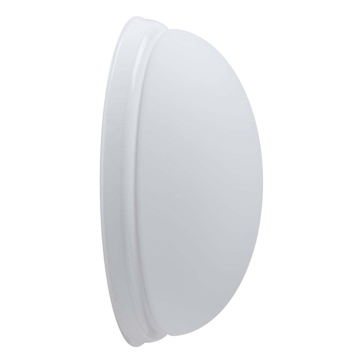 Ovale Glas-Wandleuchte ALVA mit Zierblende: Größe S, Länge 27 cm, Zierblende in weiß