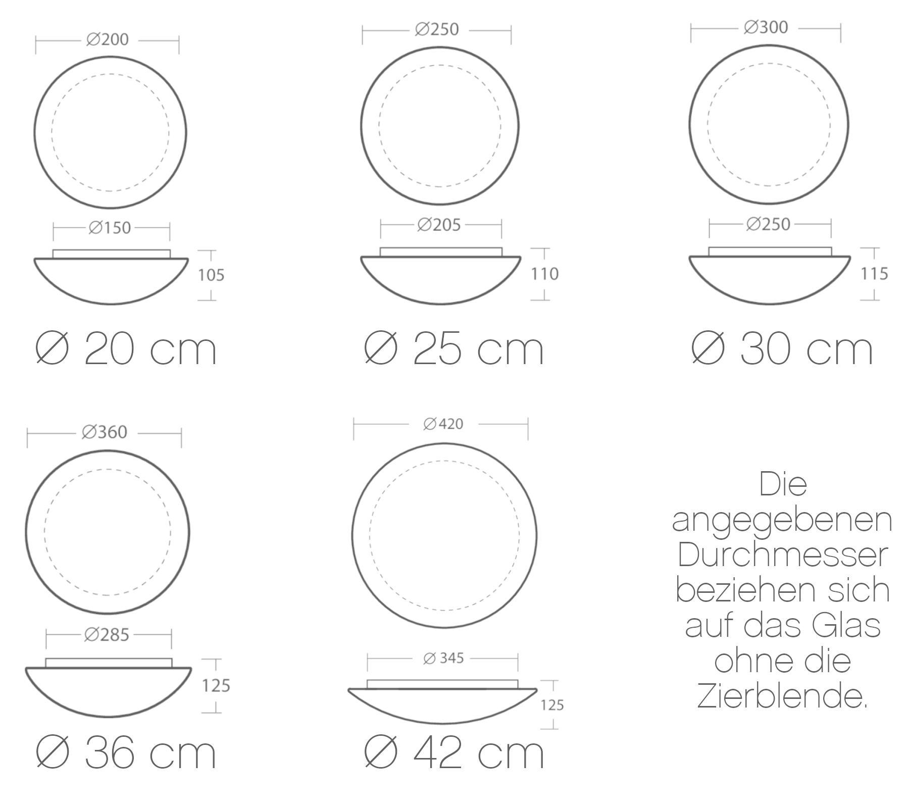 Opalglas-Deckenleuchte mit Ring AURORA R2, Ø 20 bis 42 cm, Bild 17