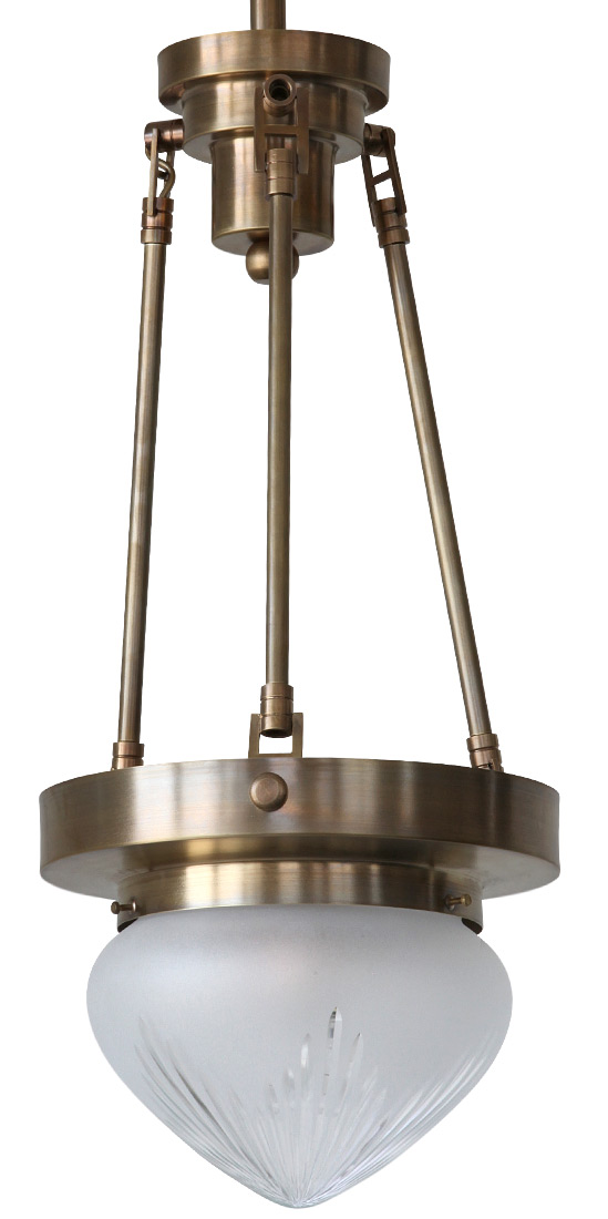 Art Déco pendant lamp with frosted glass BASILEA Art Déco pendant lamp with frosted glass BASILEA