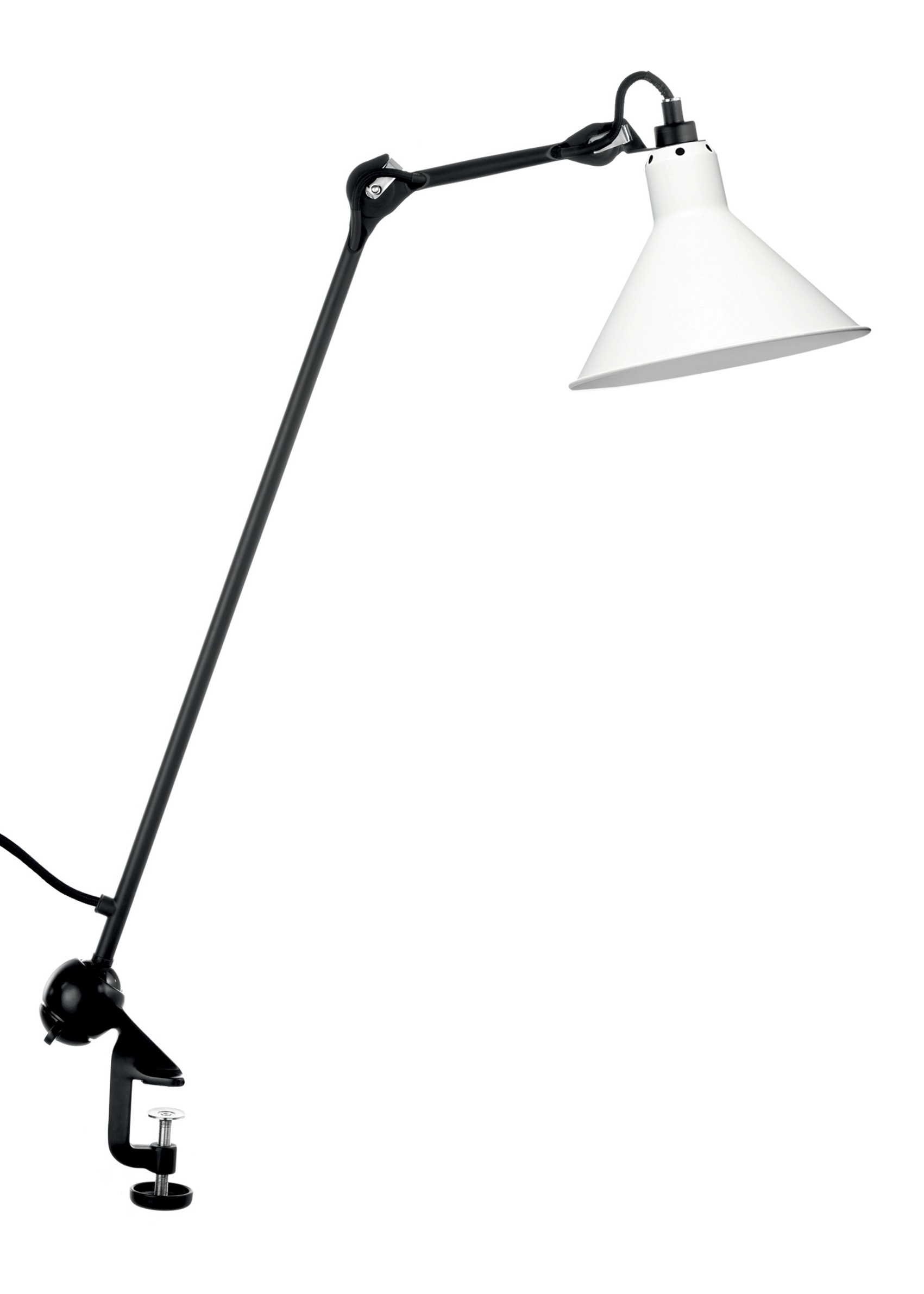 Bild 12: Konischer Schirm in Weiß Architektenleuchte N° 201 Klemmleuchte mit Trichterschirm: Konischer Schirm in Weiß