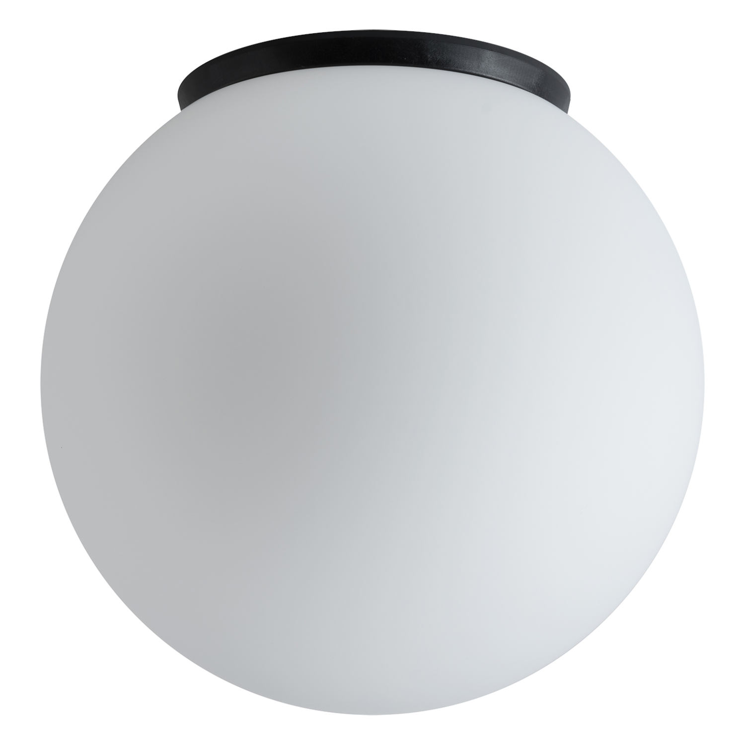 Bild 9: Ø 25 cm, schwarz Schlichte Kugel-Deckenleuchte aus Opalglas SPHERA, IP65, Ø 20–40 cm: Ø 25 cm, schwarz
