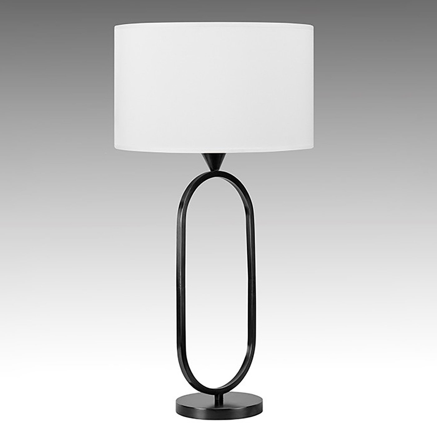 Elegant Fabric Shade Table Lamp with Brass Base, Two Sizes L203: Modell 1 in schwarz patiniert