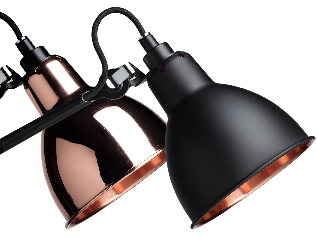 Bild 19: Auch mit komplett oder nur innen verkupfertem Reflektor erhältlich Lampe Gras Schienen-Wandlampe mit Gelenkarm N° 210: Auch mit komplett oder nur innen verkupfertem Reflektor erhältlich