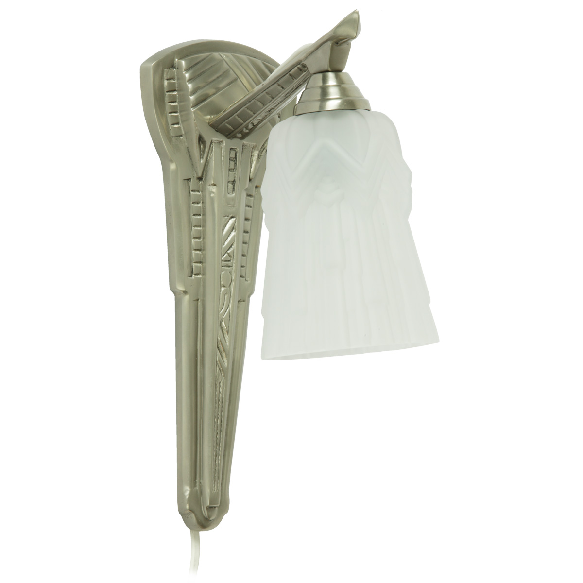 Art nouveau-Wandleuchte mit satiniertem Glas Art nouveau-Wandleuchte mit satiniertem Glas