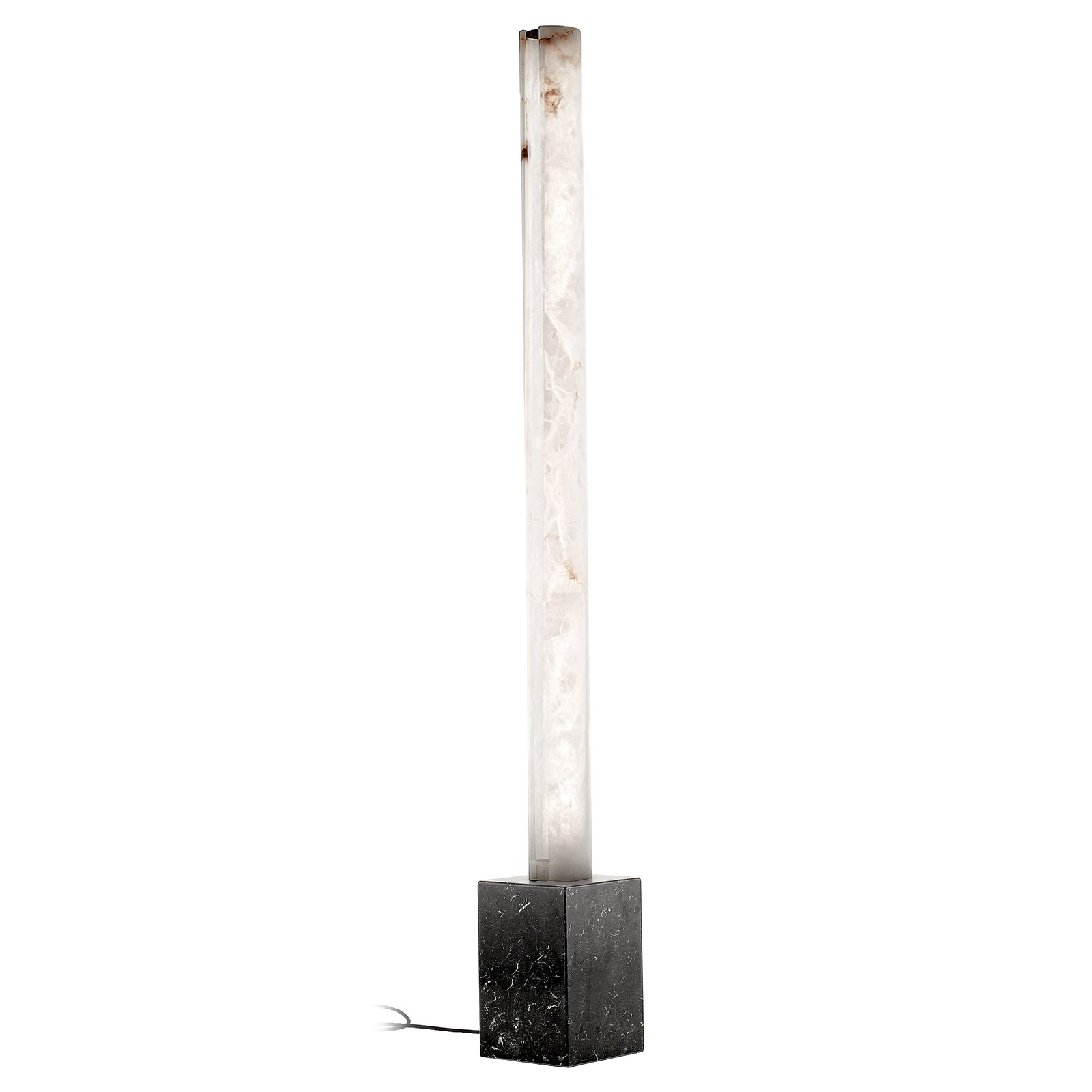 Italian Floor Lamp with Alabaster Tube and Marble Base ZEUS Italian Floor Lamp with Alabaster Tube and Marble Base ZEUS