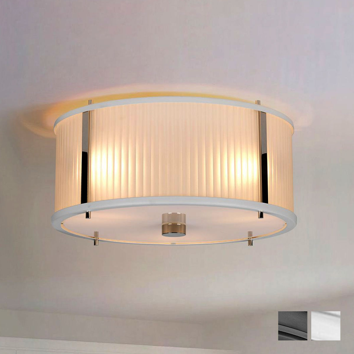 Versatile Ceiling Light with Frosted Glass, Ø 40 cm