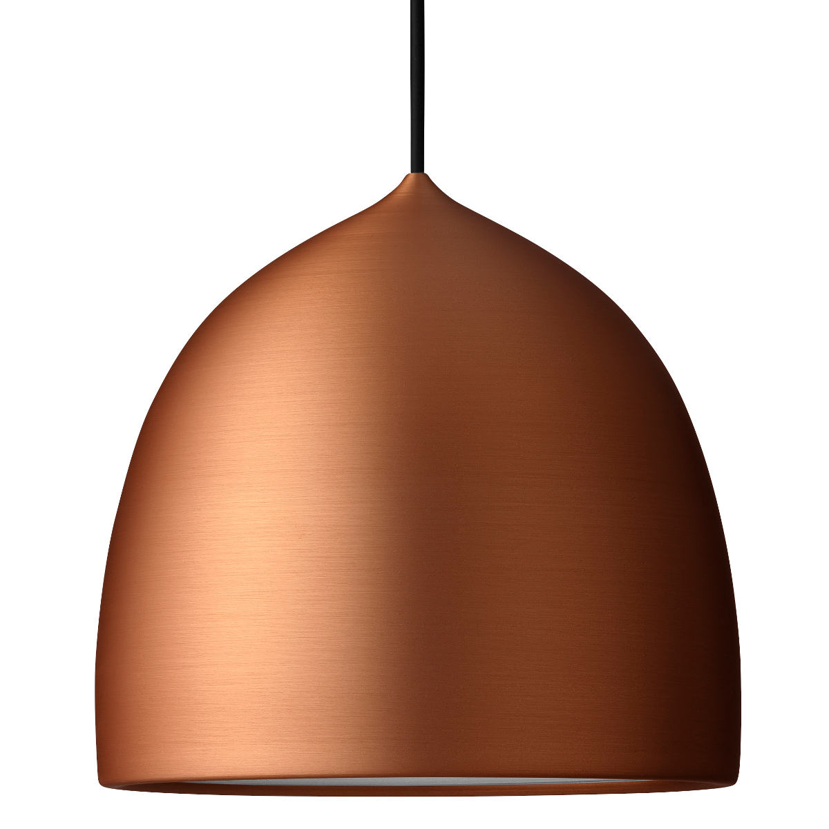 Pendelleuchte SUSPENCE P1 aus Aluminium oder Kupfer Ø 24 cm