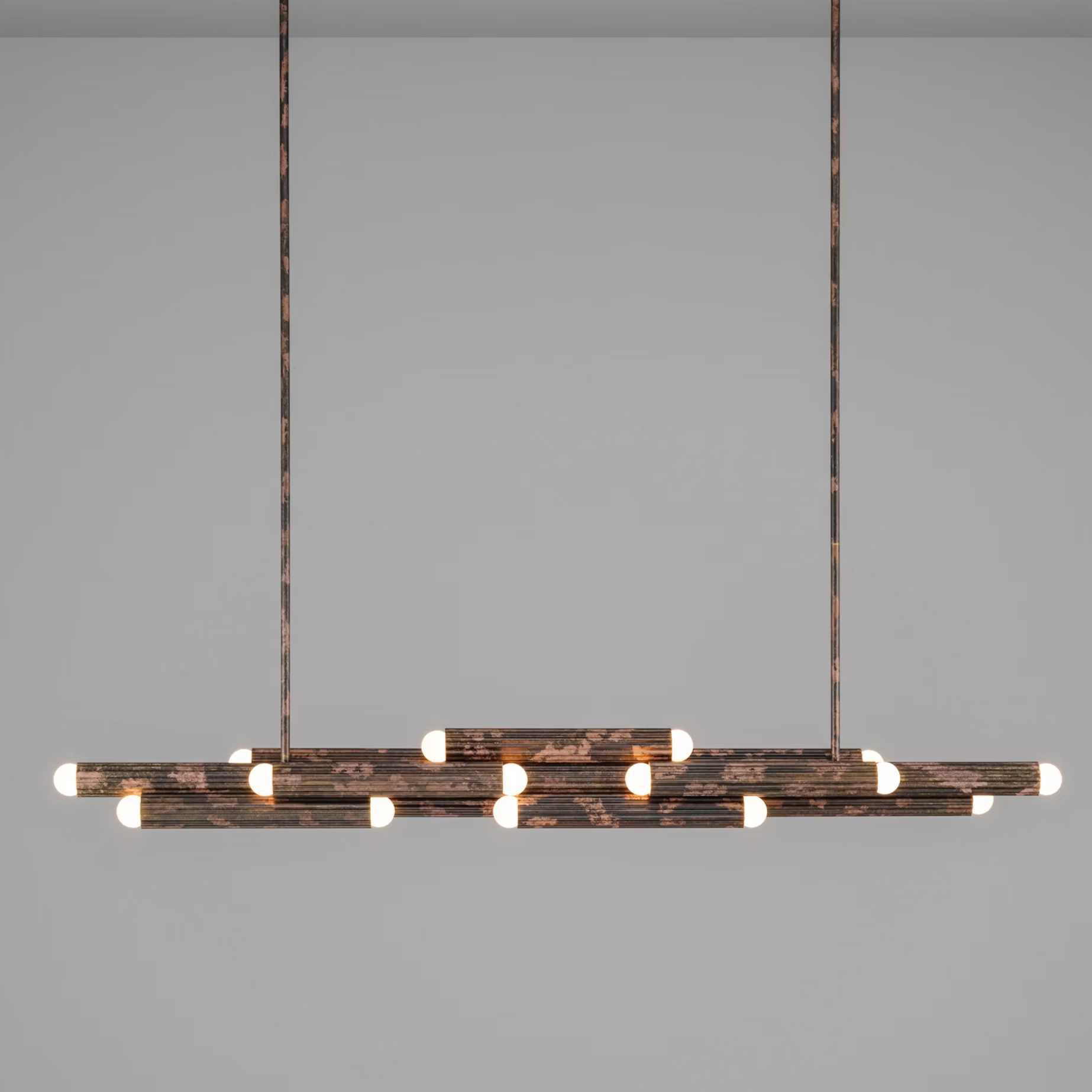 VESTA LEGION LINEAR Brass Pendant Light, Various Colours