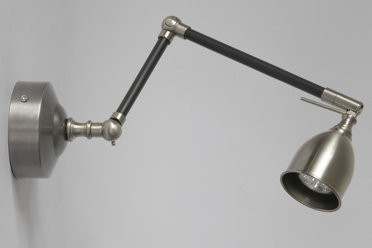 Bild 17: Exklusive Gelenk-Wandlampe mit Strahler Nostalgischer, einstellbarer Wandstrahler mit Gelenk-Armen: Exklusive Gelenk-Wandlampe mit Strahler