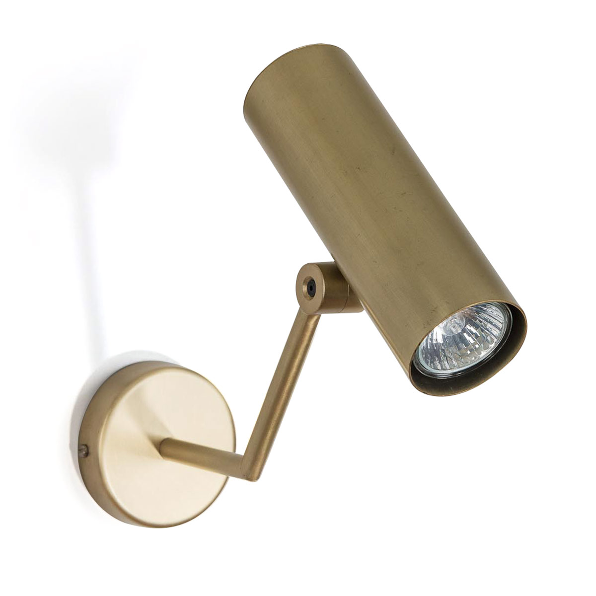 Pivoting spot light made of brass CINE