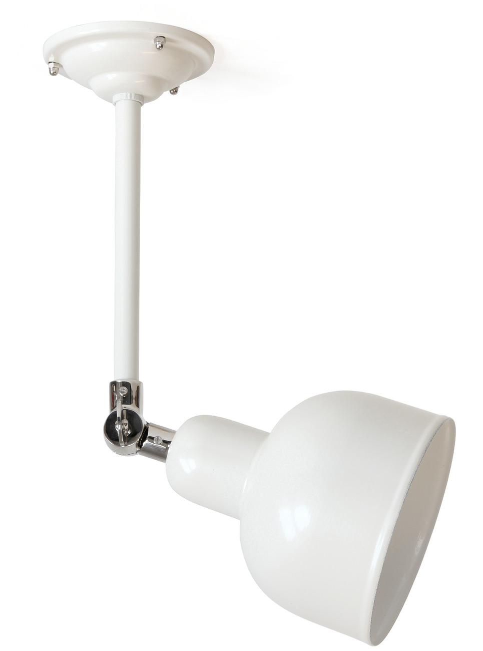 Bild 3: Der verstellbare Schirm der Deckenleuchte (hier in weiß) hat einen Durchmesser von 15 cm. Gelenk-Deckenleuchte im Bauhaus-Stil Ø 15 cm: Der verstellbare Schirm der Deckenleuchte (hier in weiß) hat einen Durchmesser von 15 cm.