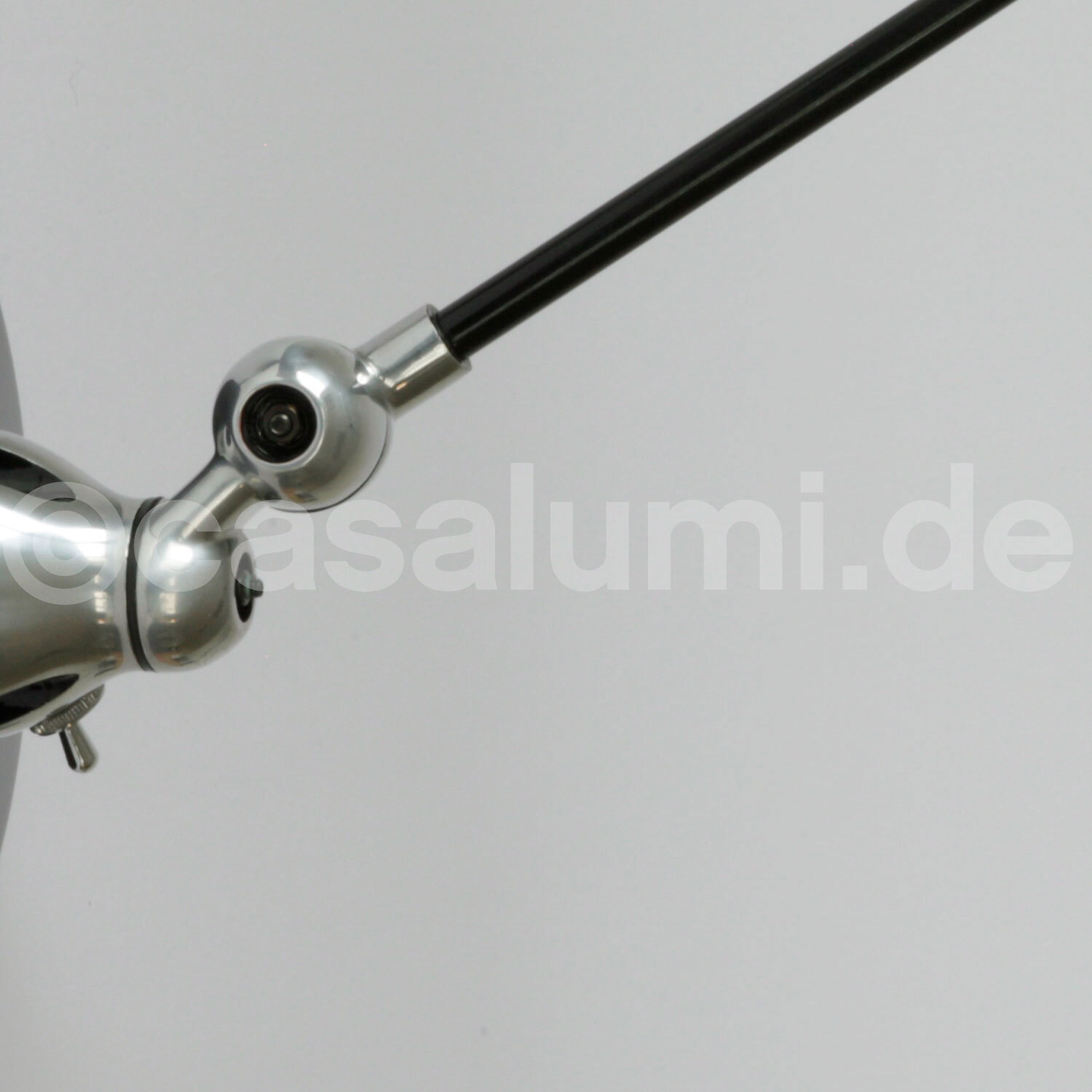 Kleine Gelenkarm-Lampe JIELDÉ SIGNAL SI331: RAL-Farbe glänzend (hier Schwarz) + Stahl poliert