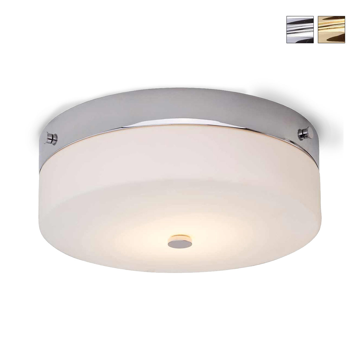 Elegante Opalglas-Deckenleuchte nicht nur für Badezimmer, Ø 24/29 cm Elegante Opalglas-Deckenleuchte nicht nur für Badezimmer, Ø 24/29 cm