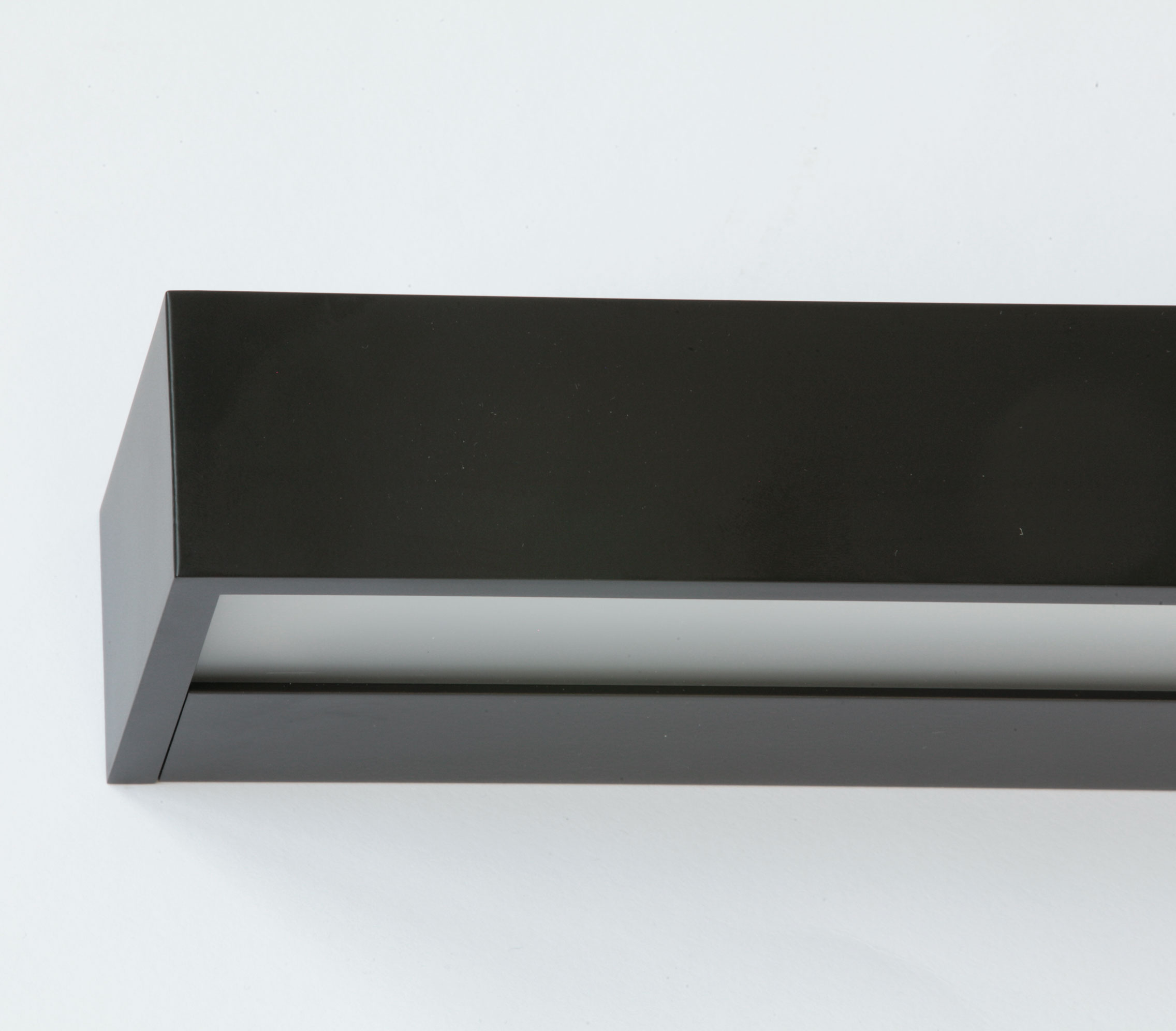 Bild 2: Schwarz matt QUAD Bad-Wandleuchte oder Spiegelleuchte Schwarz/Weiß, 15 bis 150 cm: Schwarz matt