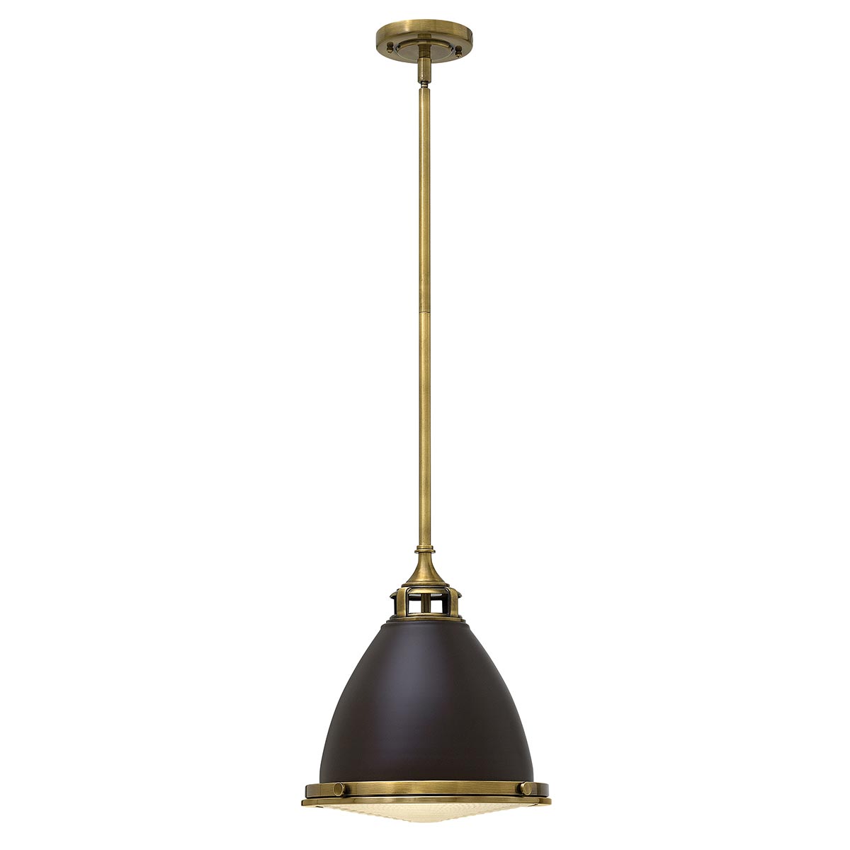 Vintagestil-Pendelleuchte in Dunkelbronze