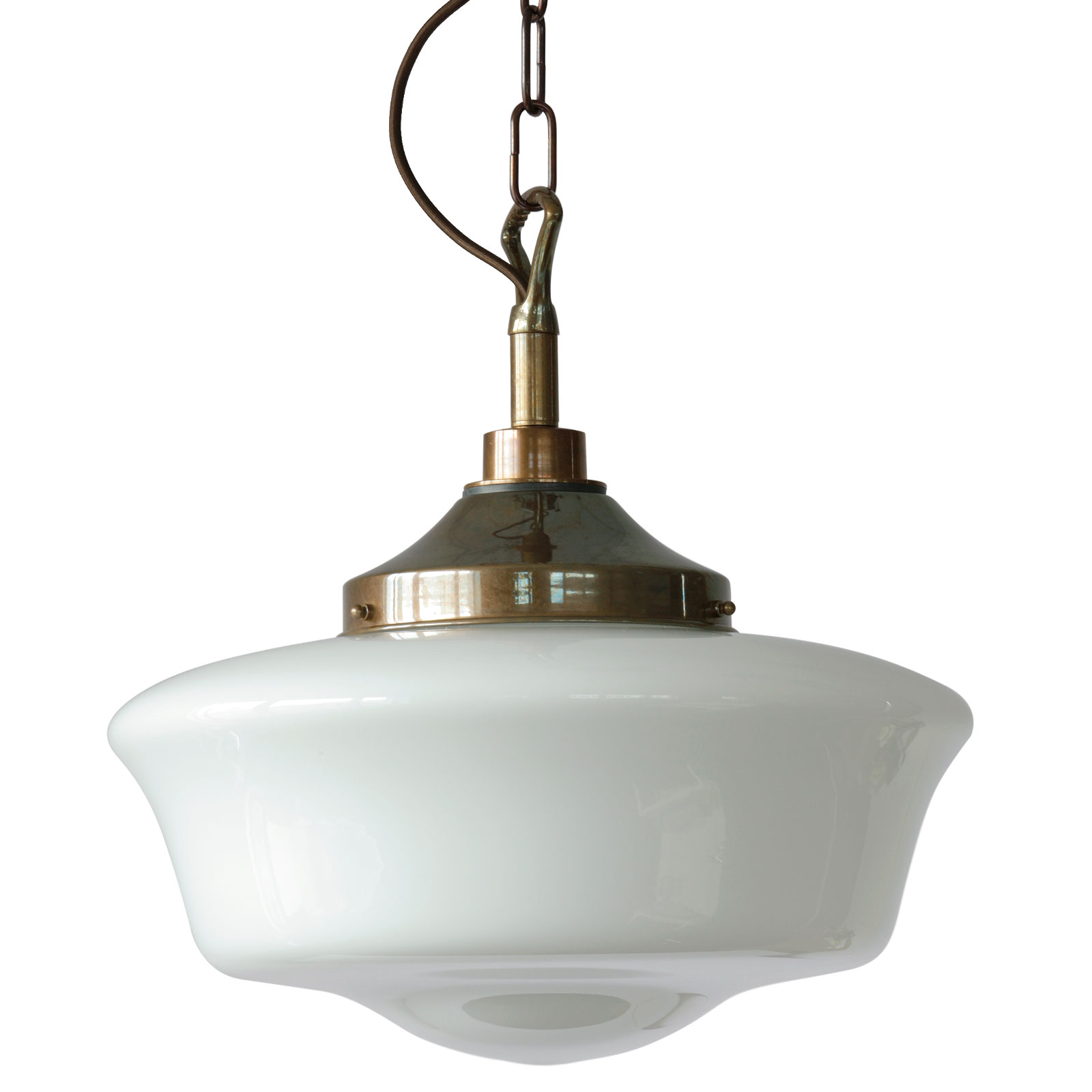 Pendelleuchte mit gestuftem Opalglas-Schirm, IP44 Pendelleuchte mit gestuftem Opalglas-Schirm, IP44