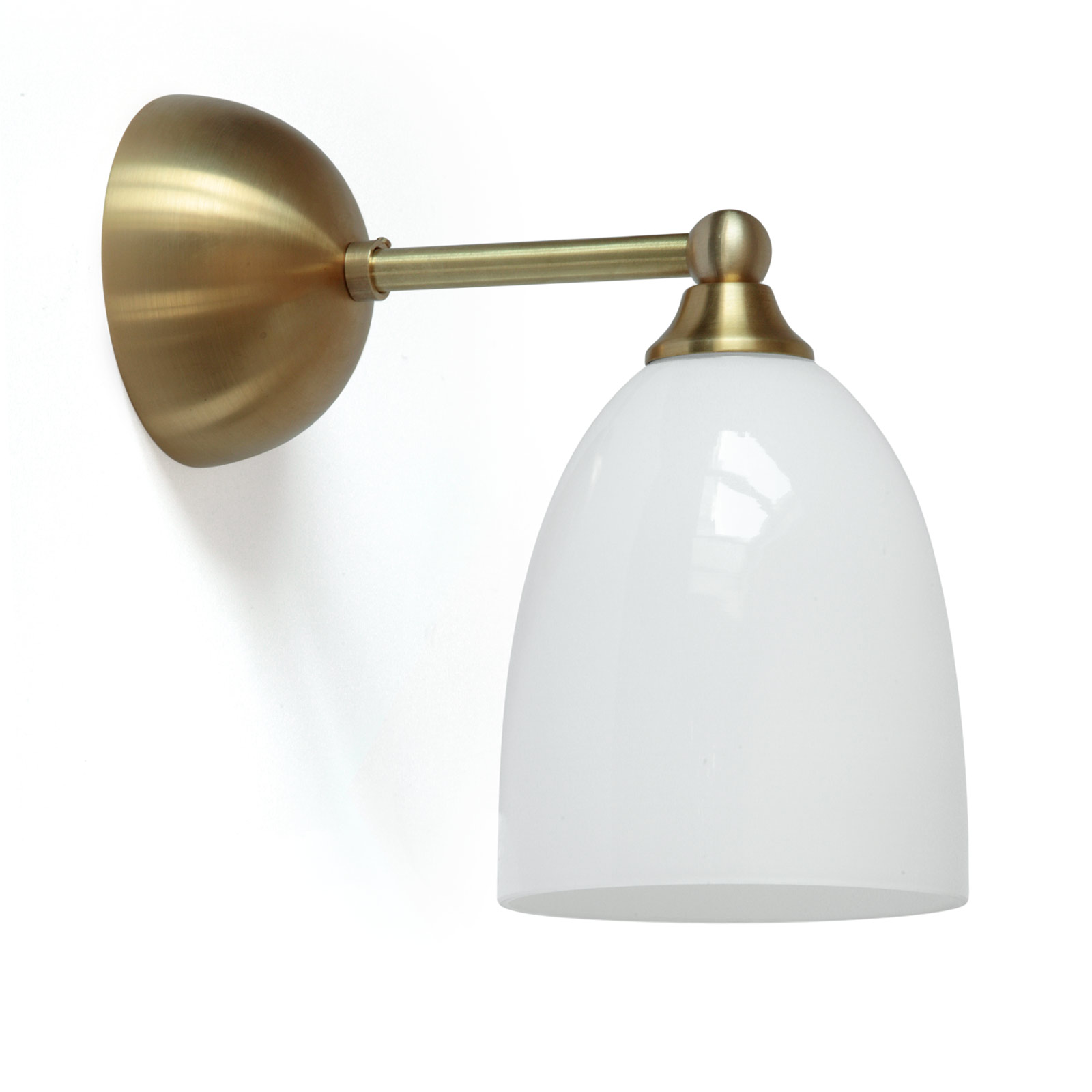 Petite Wall Light With Opaline Cup Shaped Shade