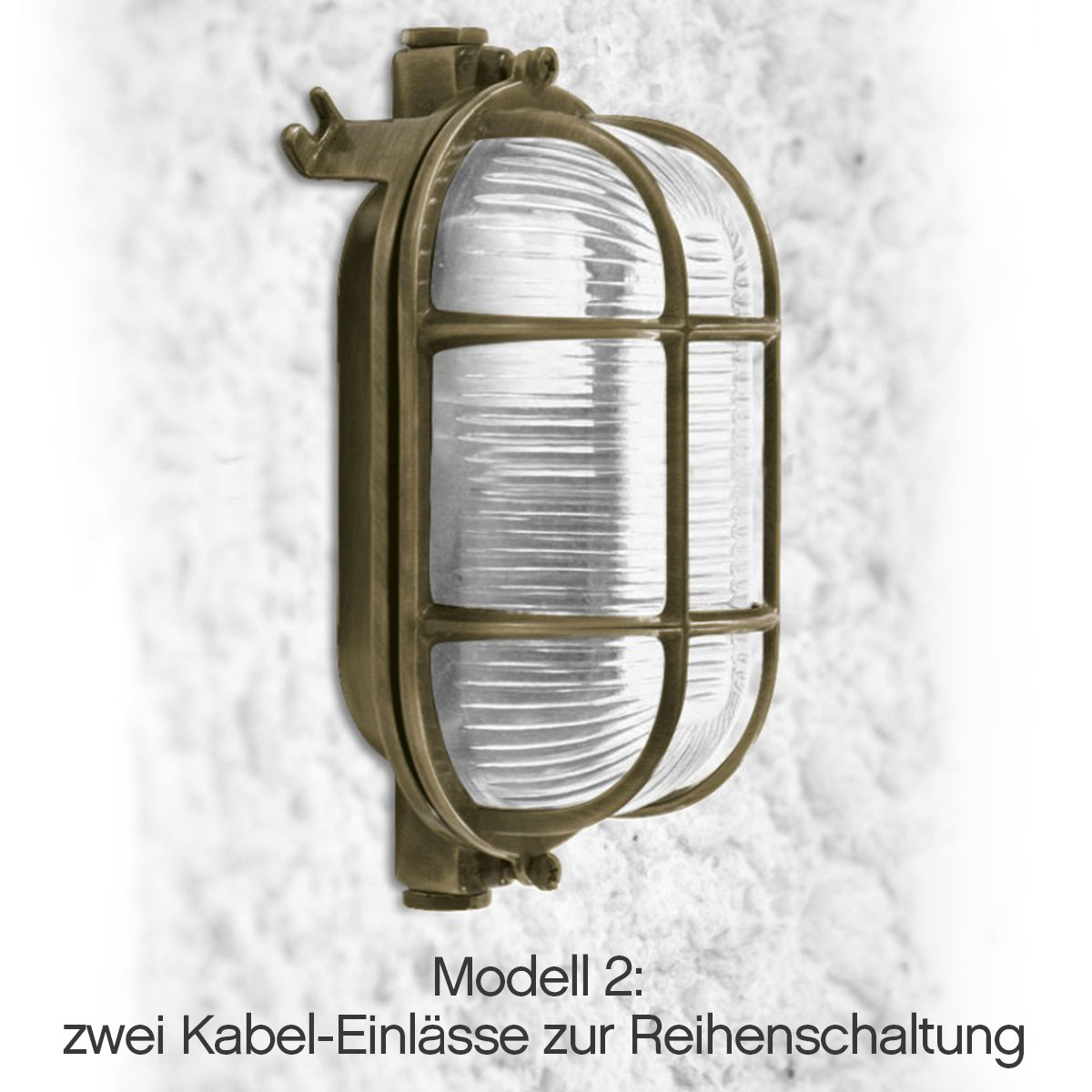 Vergitterte Keller-Lampe aus Messingguss für Wand und Decke IP64 – Casa Lumi