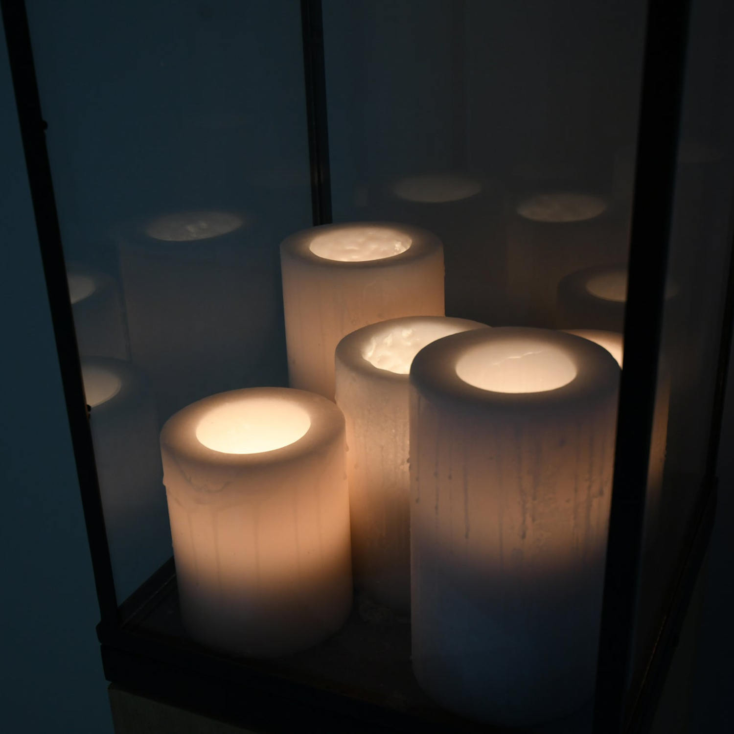 BELLEFO verglaste Kerzen-Stehleuchte aus Messing, Bild 6