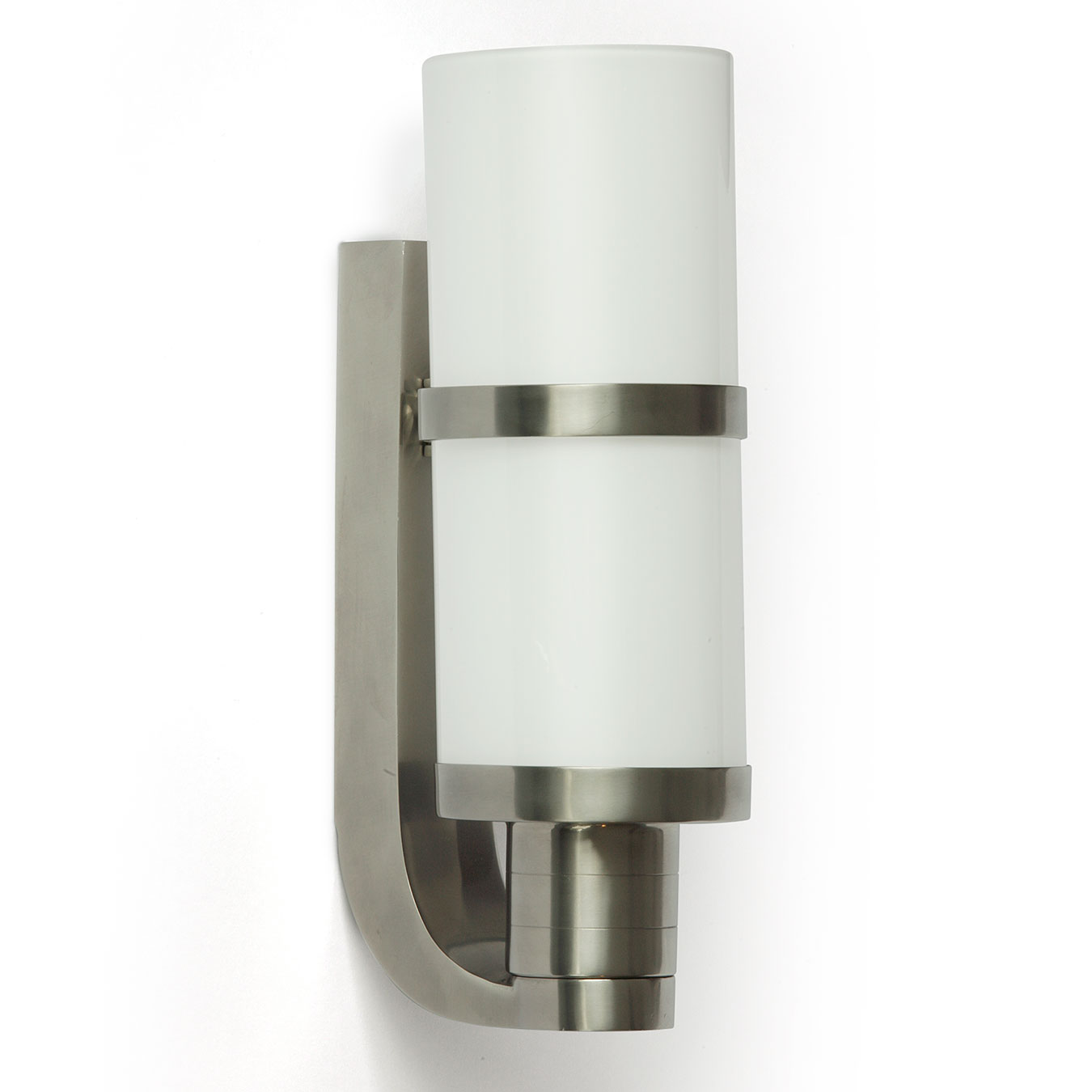 Art Deco wall sconce with opal cylinder glass